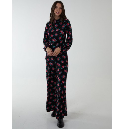 High Neck Tie Back Wide Leg Jumpsuit