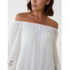 Bardot Tunic Dress With Crochet Lace Sleeves