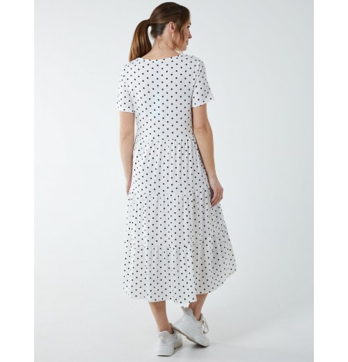 Tiered Smock Midi Dress