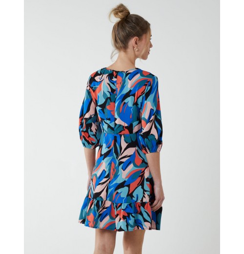 Tie Front 3/4 Sleeve Dress