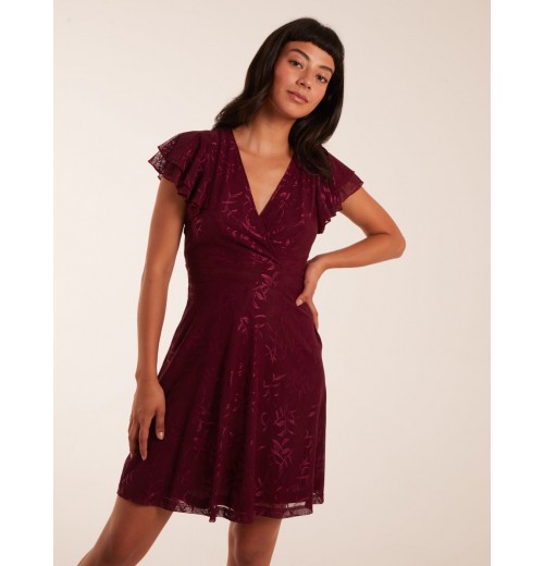 Double Frill Wrap Dress