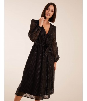 Lurex Wrap Midi Dress