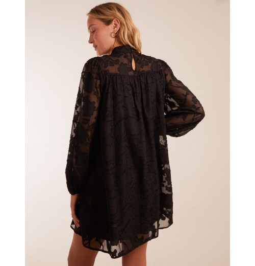 Jacquard Bow Smock Dress