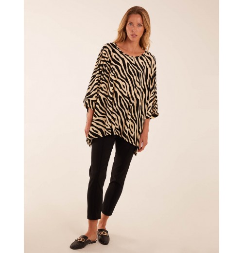 Zebra Print Oversize Top