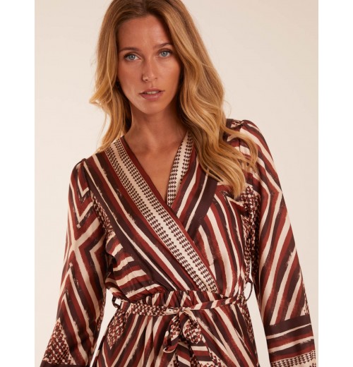 Aztec Wrap Maxi Dress