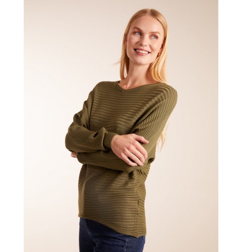 Ribbed Batwing Jumper