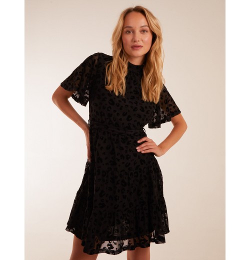 Angel Sleeve Velvet Burnout Dress