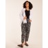 Leaf Print Capri Trousers